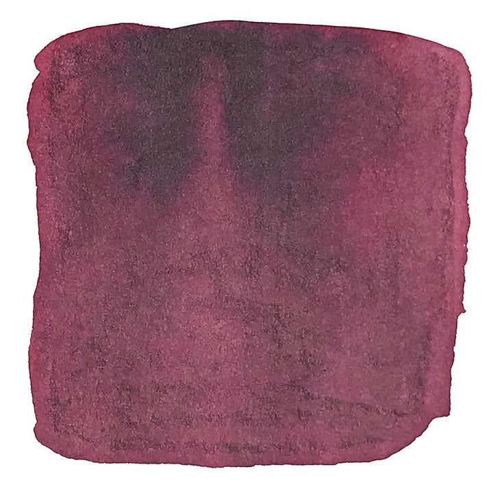 Swatch of Colorverse Anita ink, a burgundy/magenta shade, showcasing subtle shading and granulation. Part of the Trailblazer In Space Collection, 2ml dye-based sample.