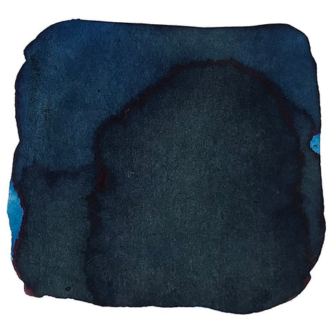 Ham #65 - 2ml ink sample, featuring an abstract blot of dark bluish-black pigment, representing Colorverse's plant-based, dye-based ink from the Trailblazer In Space Collection.