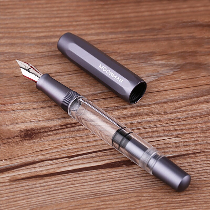Moonman/Majohn T1 (Grey) - Fine Fountain Pen