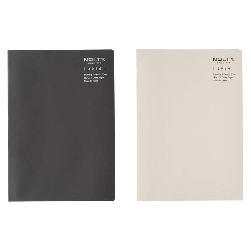 Nolty 2026 Monthly Tio Planner - A5 (Grey) Planners
