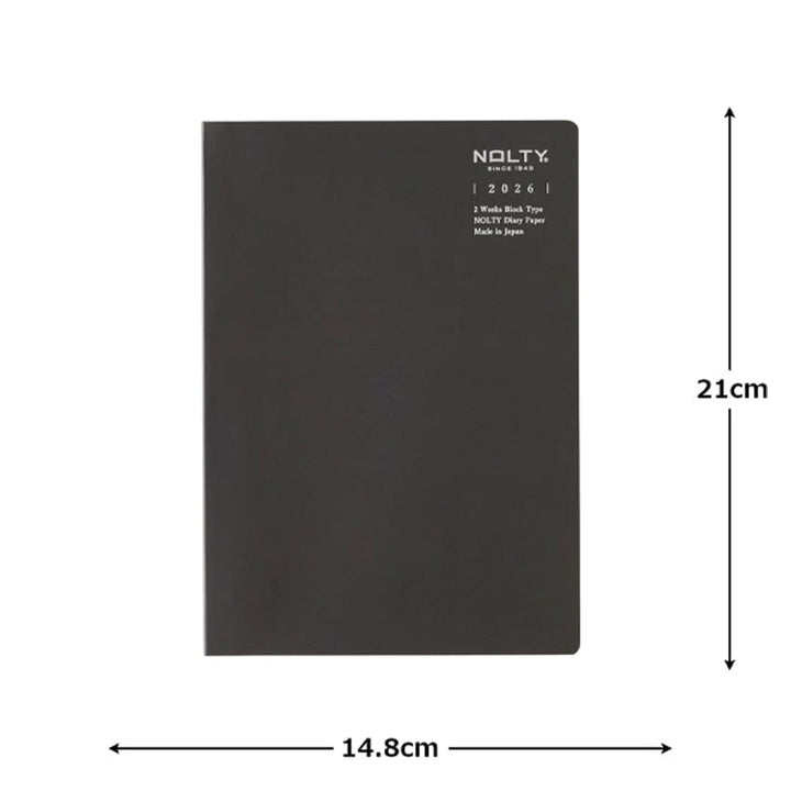 Nolty 2026 2W Block TiO Planner - A5 (Black) Planners