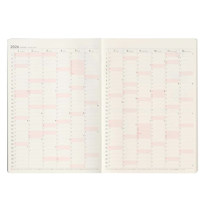 Nolty 2026 2W Block TiO Planner - A5 (Black) Planners