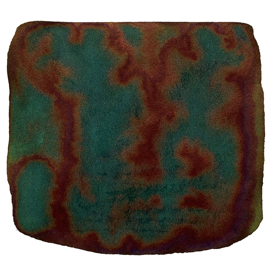 Shikiori Tokiwa-Matsu - 20ml features a textured, rectangular cleaning pad with a mottled teal-green and rusty-brown design, highlighting its functional, removable nature.