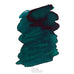 Tranquility - 50ml ink swatch, deep teal with burgundy edges, by Robert Oster, inspired by South Australia's wine regions. Features THE DESK BANDIT watermark.