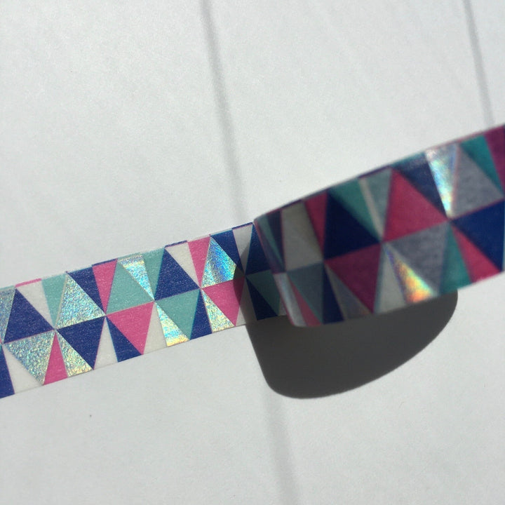 World Craft Triangles Glitter Foil Washi Tape