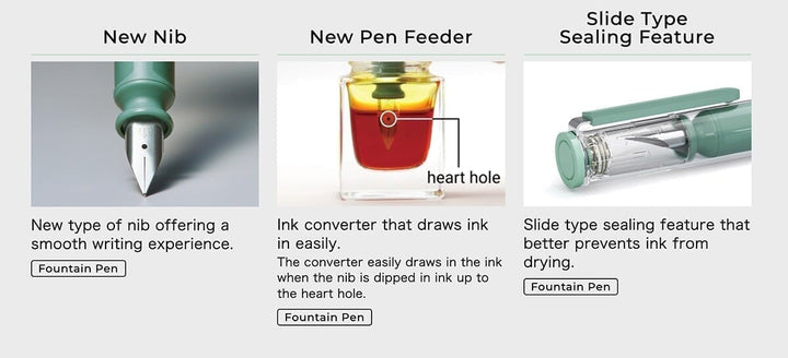 Sailor TUZU ADJUST Fountain Pen (Translucent Navy) - Broad Fountain Pen