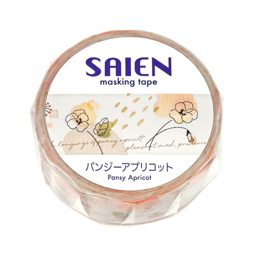 Saien Pansy Apricot Washi Tape Washi Tape