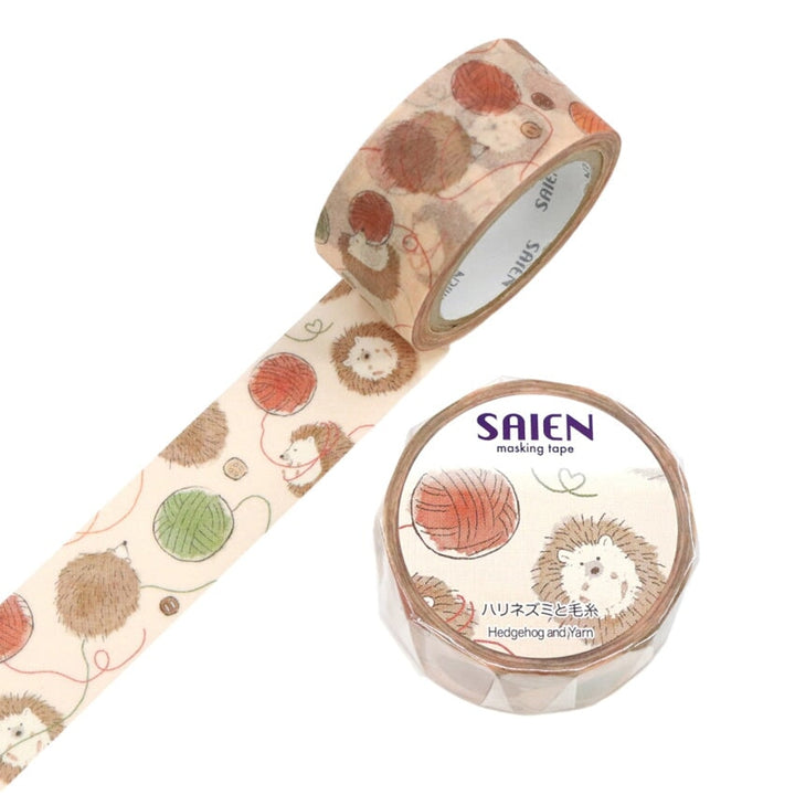 Saien Hedgehog and Yarn Washi Tape Washi Tape