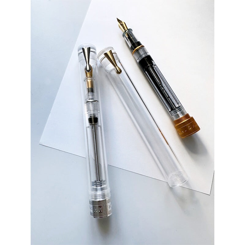 Moonman/Majohn V1 (Demonstrator/Gold) - Fine Fountain Pen