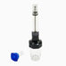 VAC20A Ink Bottle - Red, a clear plastic bottle with a red cap, designed for TWSBI pen refills, featuring three cap options for various pen models.