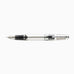 VAC Mini (Smoke) - Stub 1.1: Clear-barrel fountain pen with silver nib, black grip, and clear cap with clip, featuring a vacuum filling system and screw-on cap.