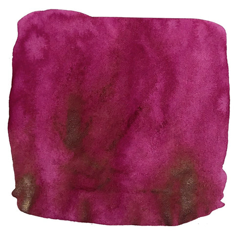 SketchINK - Vroni (2ml) swatch displays deep magenta watercolor with irregular edges, showcasing tonal variations and granulation typical of wet-on-wet technique.