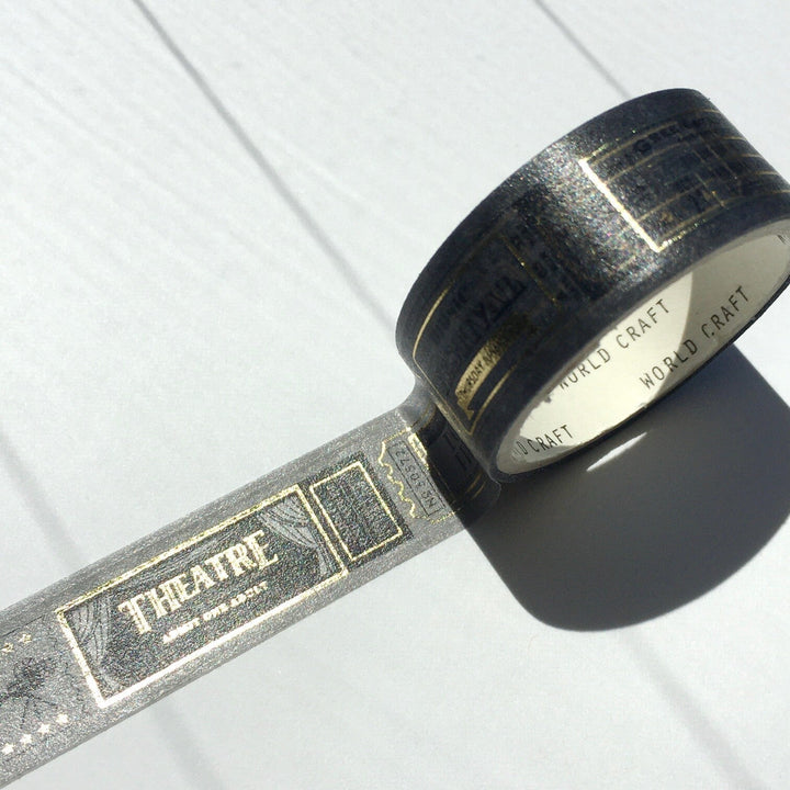 World Craft Ticket Glitter Foil Washi Tape