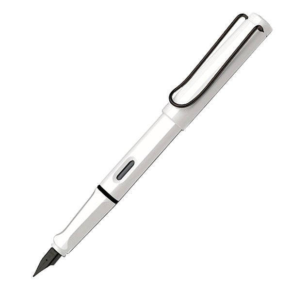 Lamy Safari (White with Black Clip) - Medium Fountain Pen