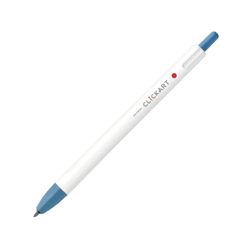 Zebra CLiCKART Retractable Marker - Blue Grey Marker Pens