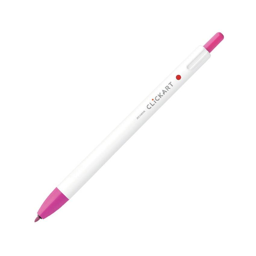 Zebra CLiCKART Retractable Marker - Cherry Pink Marker Pens