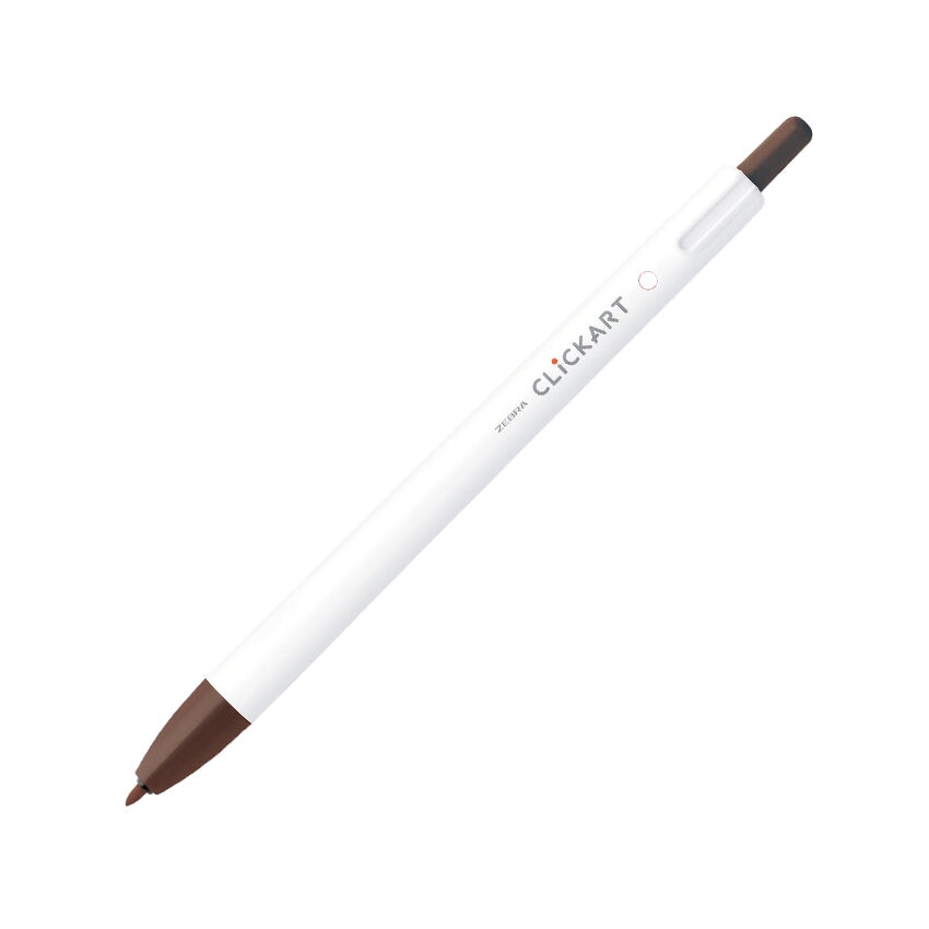 Zebra CLiCKART Retractable Marker - Dark Brown Marker Pens