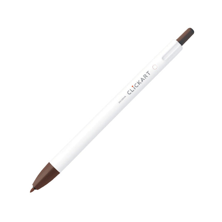Zebra CLiCKART Retractable Marker - Dark Brown Marker Pens