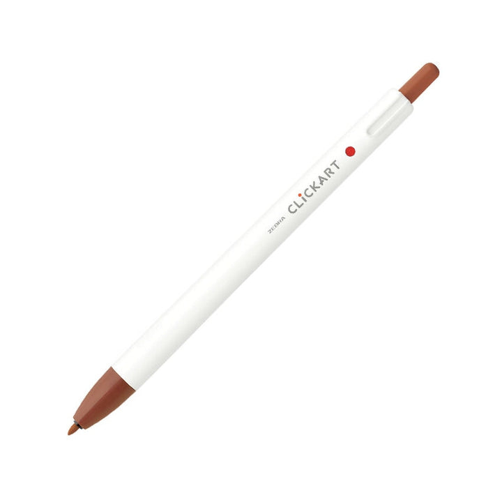 Zebra CLiCKART Retractable Marker - Brown Marker Pens