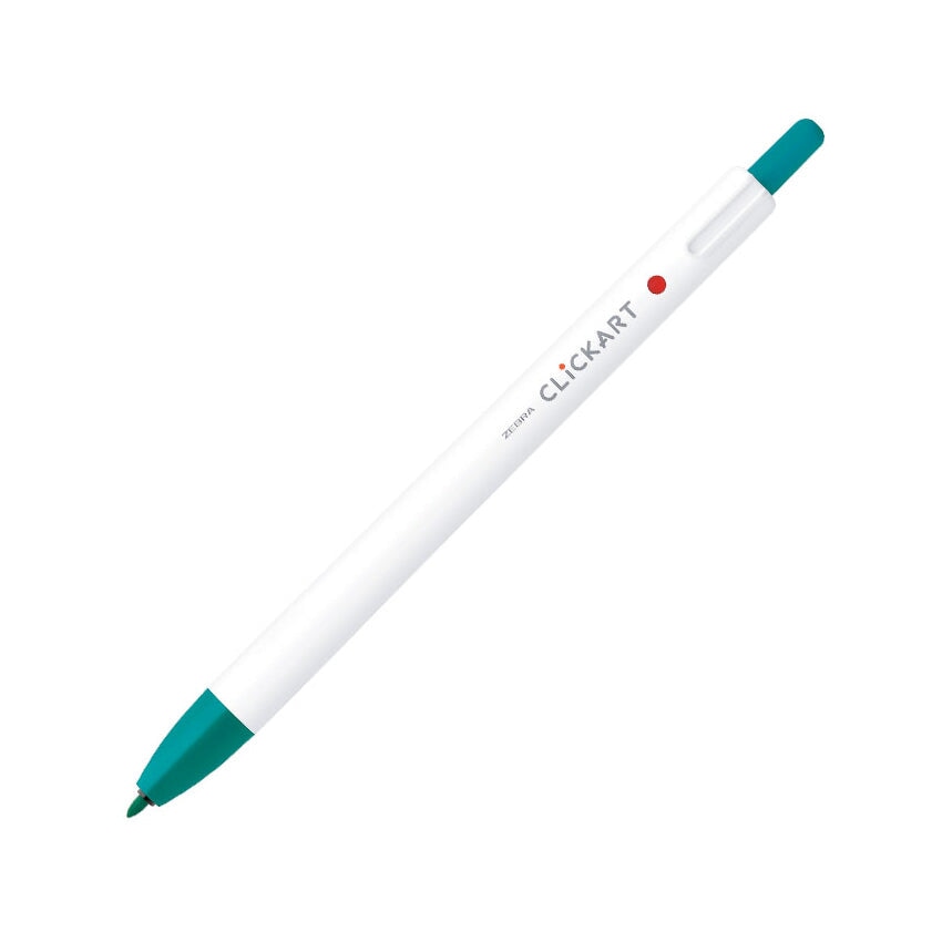 Zebra CLiCKART Retractable Marker - Green Black Marker Pens