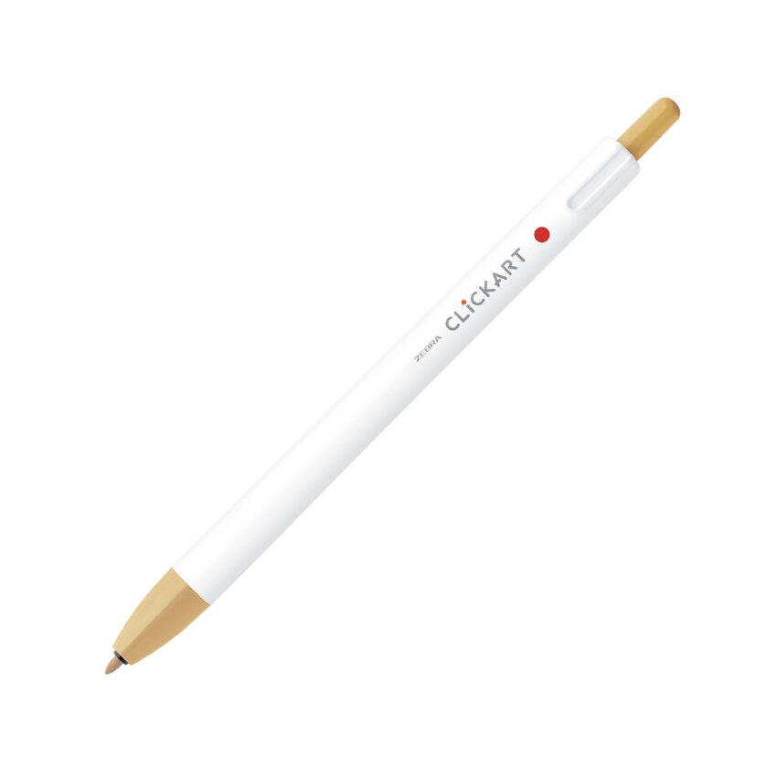 Zebra CLiCKART Retractable Marker - Light Brown Marker Pens