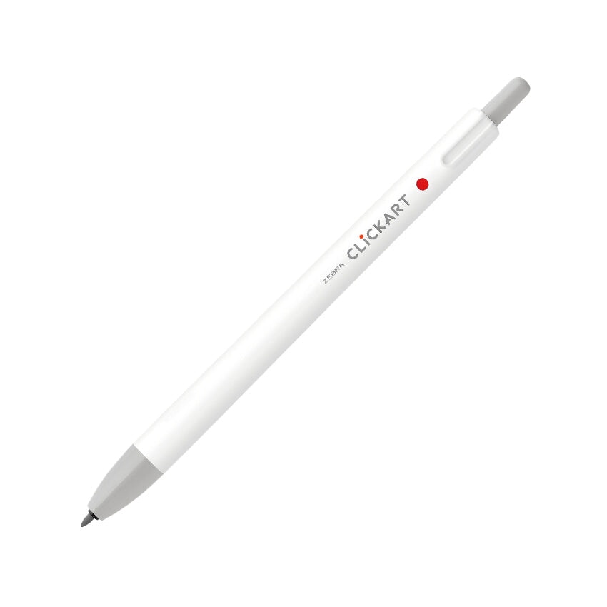 Zebra CLiCKART Retractable Marker - Light Grey Marker Pens