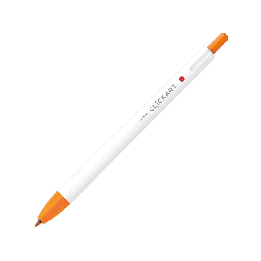 Zebra CLiCKART Retractable Marker - Orange Marker Pens