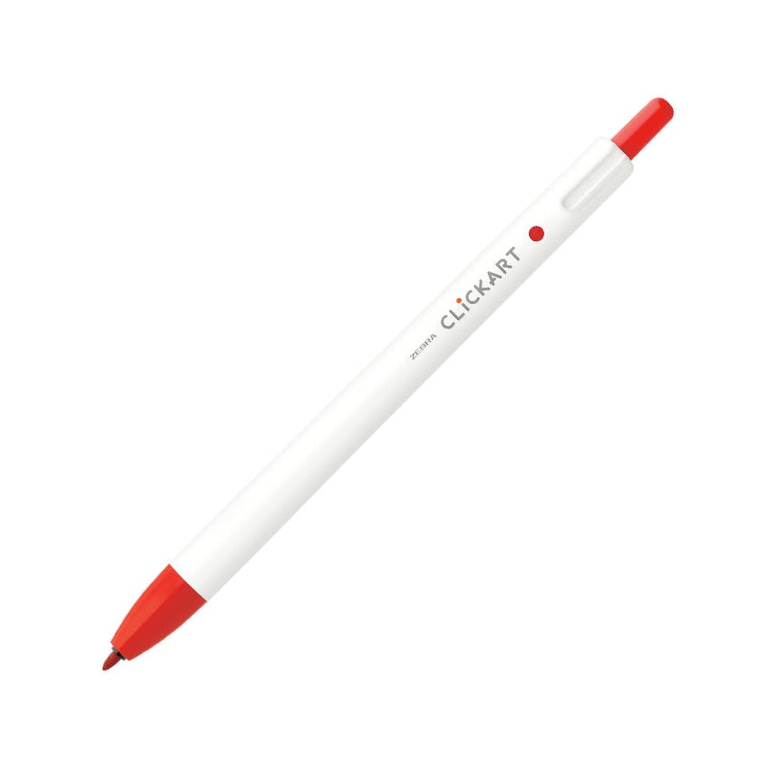 Zebra CLiCKART Retractable Marker - Red Marker Pens