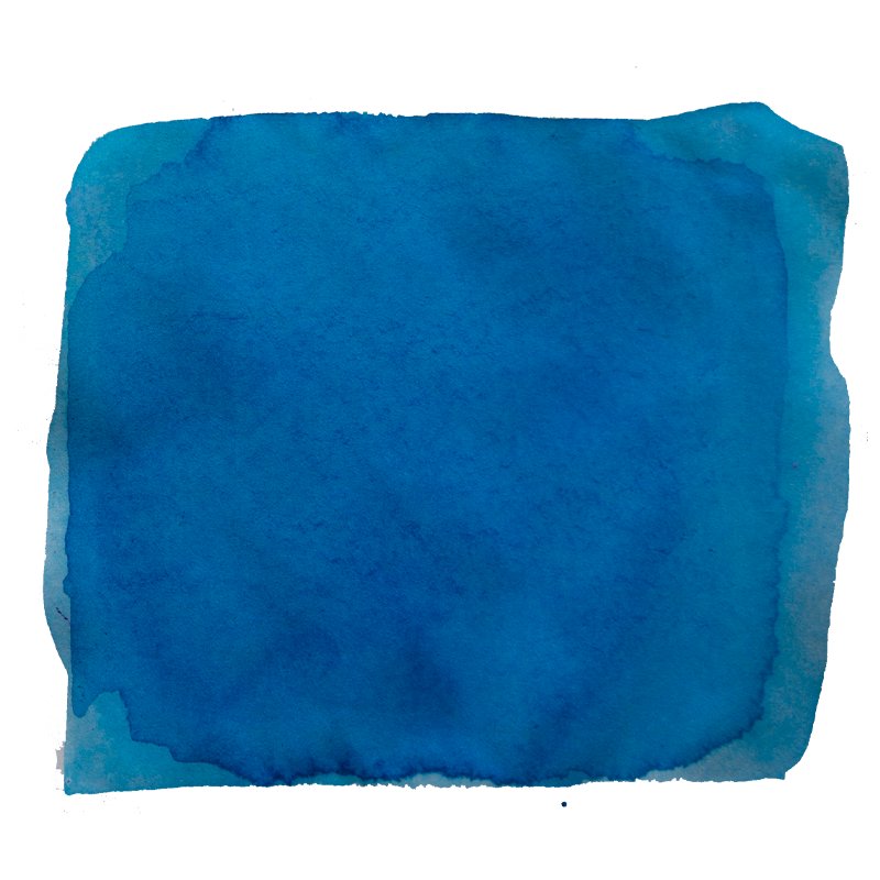 Abstract blue watercolor swatch exemplifying Tono &amp; Lims&