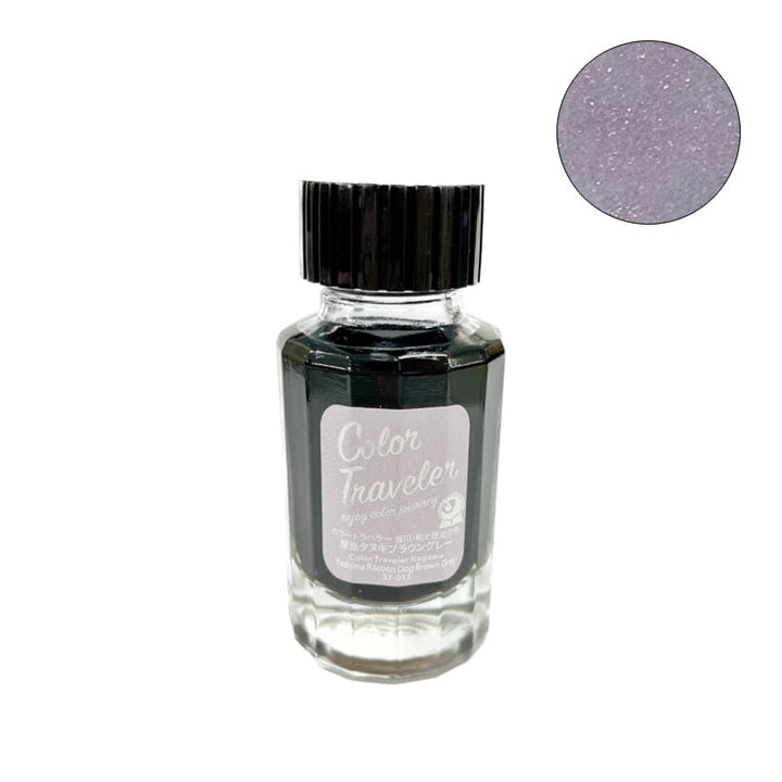 Color Traveler Yashima Racoon Dog Brown Gray (Shimmer) - 30ml Bottled Ink