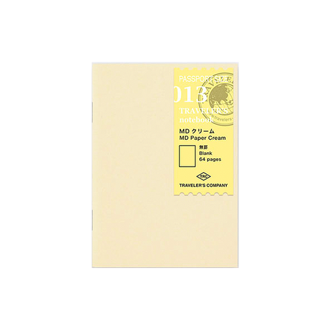 #013 Cream Blank Refill (Passport) - The Desk Bandit