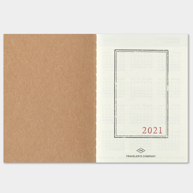 Traveler's Company 2021 Diary Monthly (Passport) Planners