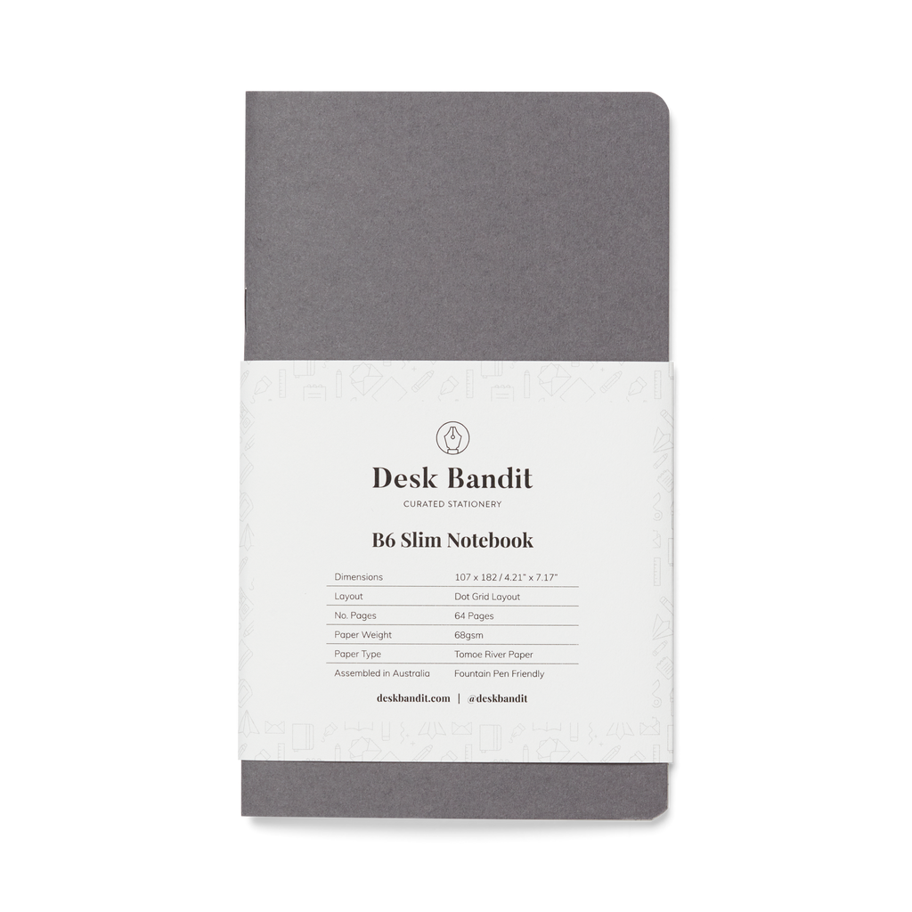 Japanese-Milled 64gsm Notebook - B6 Slim (Dot Grid) - The Desk Bandit