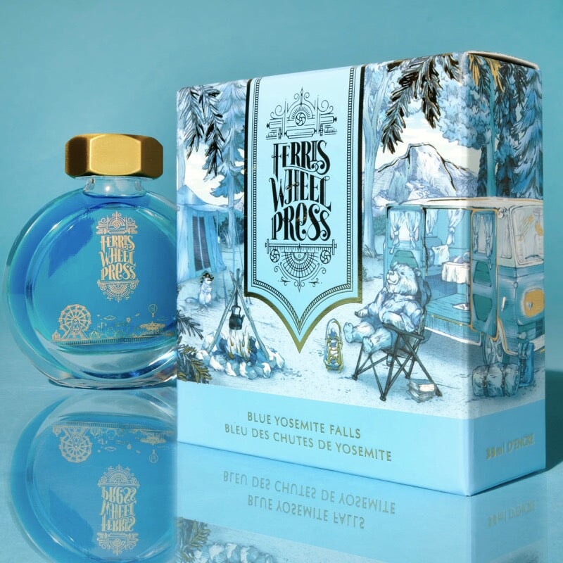 Ferris Wheel Press Blue Yosemite Falls - 2ml Ink Sample