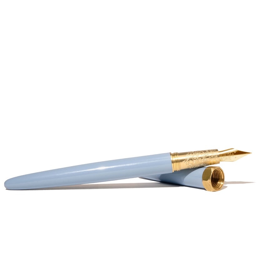 Ferris Wheel Press Brush Fountain Pen - Glistening Glass Gold Nib (Fine) LE &