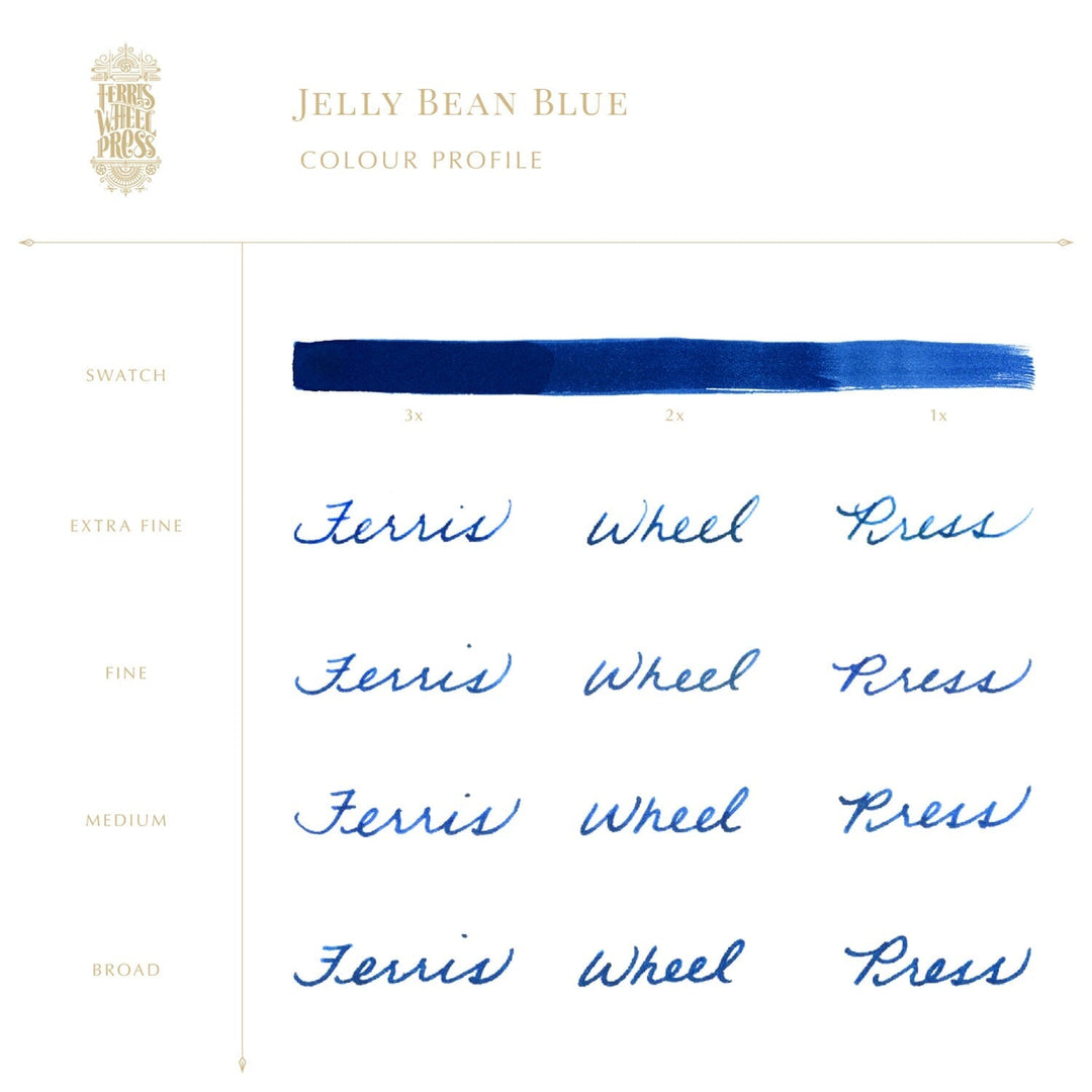 Ferris Wheel Press Jelly Bean Blue - 85ml Bottled Ink