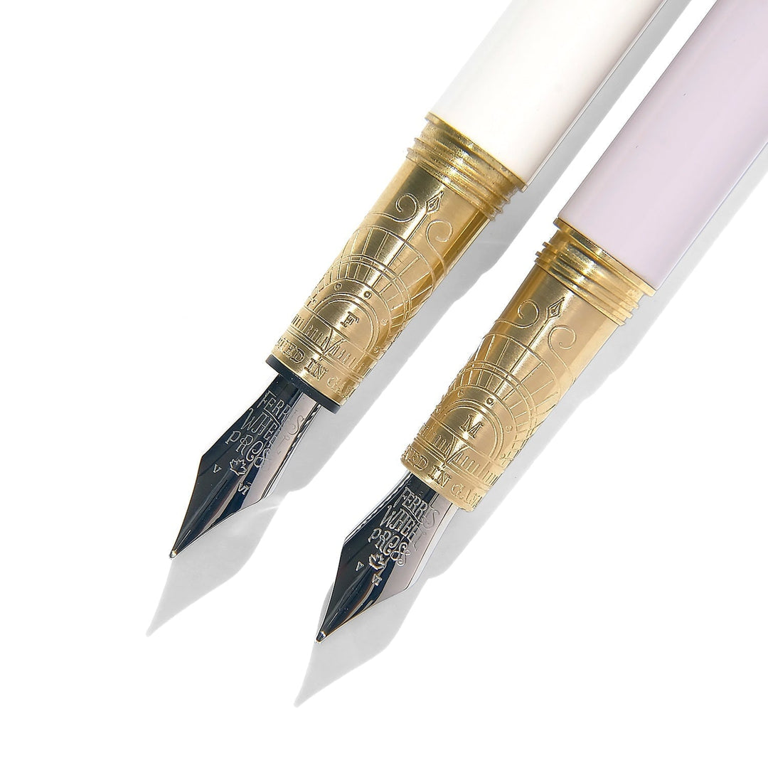 Ferris Wheel Press Brush Fountain Pen - Crème Glacée White (Fine) Fountain Pen
