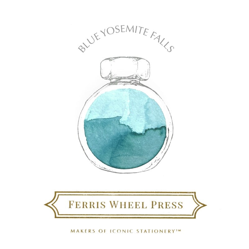 Ferris Wheel Press Blue Yosemite Falls - 2ml Ink Sample
