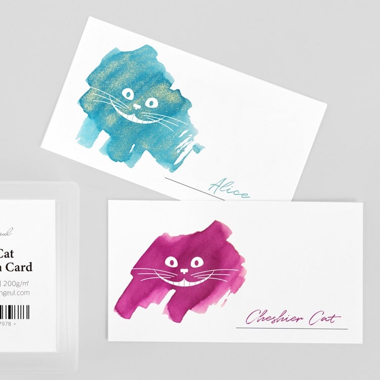 Wearingeul Smile Cat Ink Swatch Cards Paper