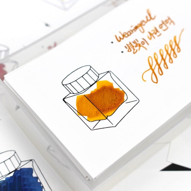 Wearingeul Ink Swatch Cards - Horizontal Layout Paper