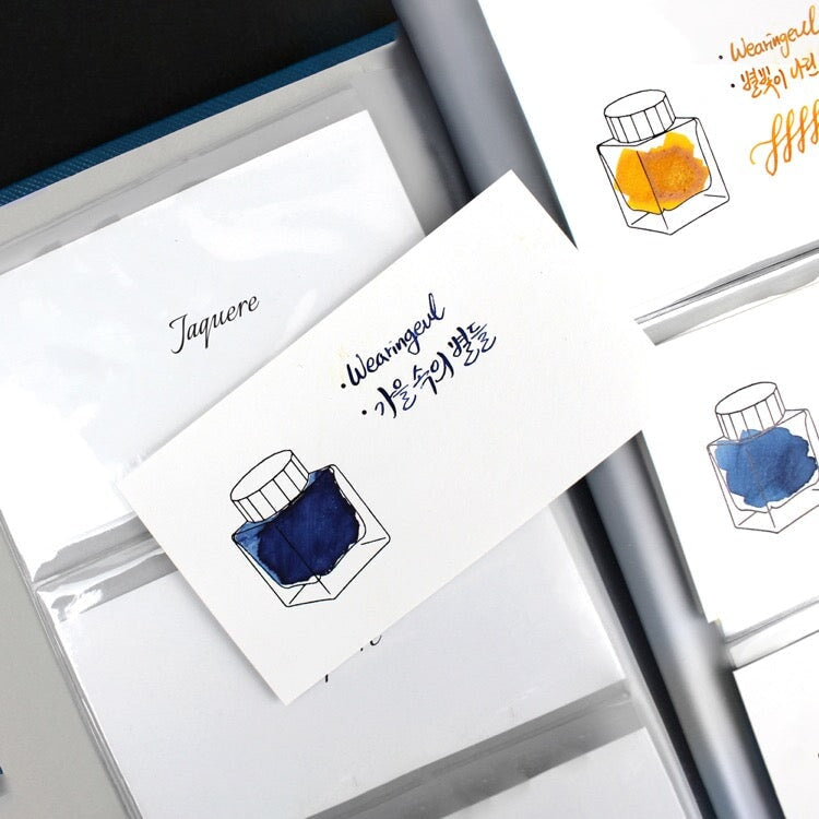 Wearingeul Ink Swatch Cards - Horizontal Layout Paper