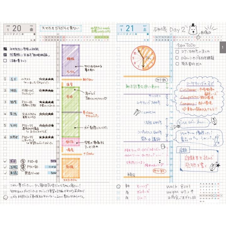 Kokuyo Jibun Days 2023 Planner - B6 Slim (Grey) Planners