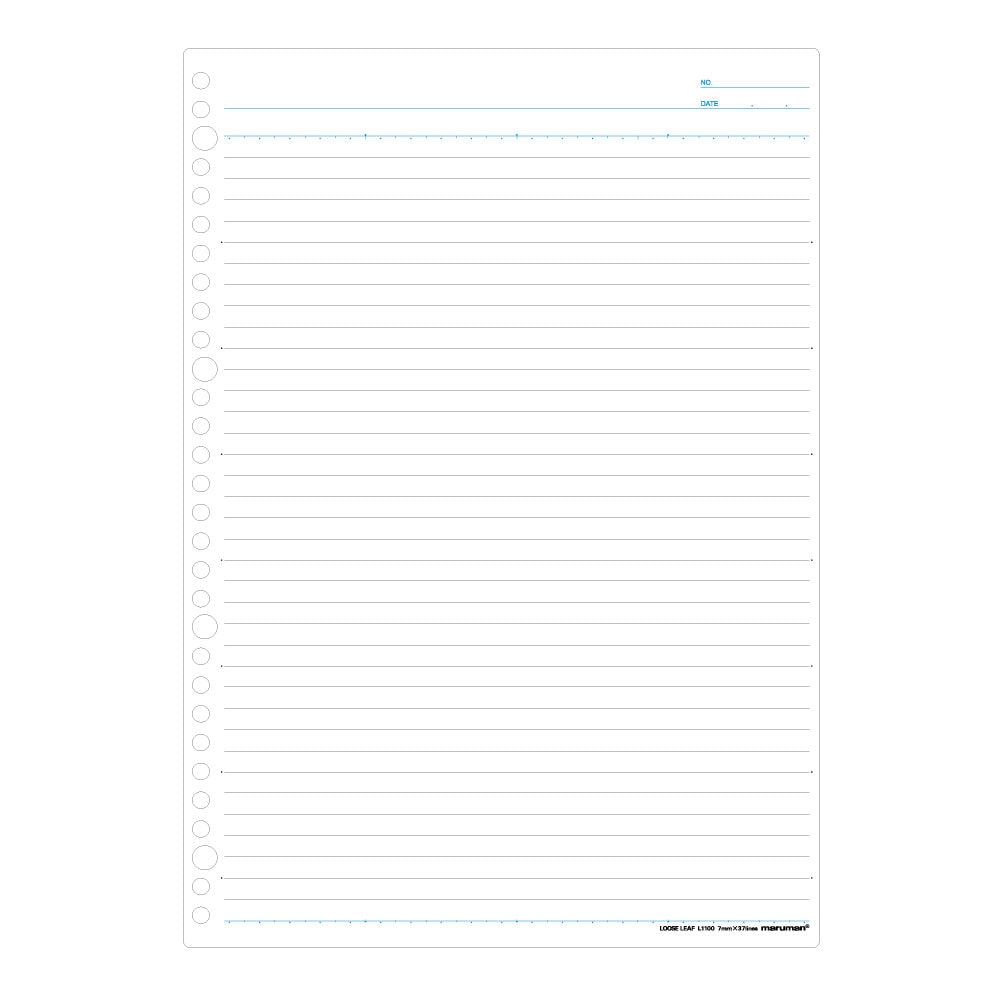 Maruman A4 Loose Leaf, 100 Sheets - 7mm ruled Paper