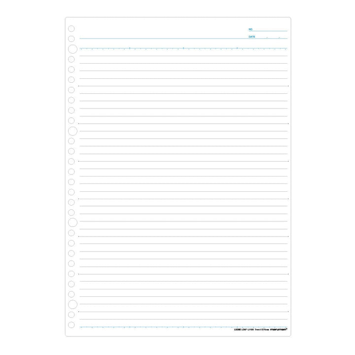 Maruman A4 Loose Leaf, 100 Sheets - 7mm ruled Paper
