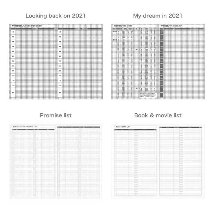 Kokuyo Jibun Biz Techo 2021 Planner - A5 Slim (Matte Navy) Planners