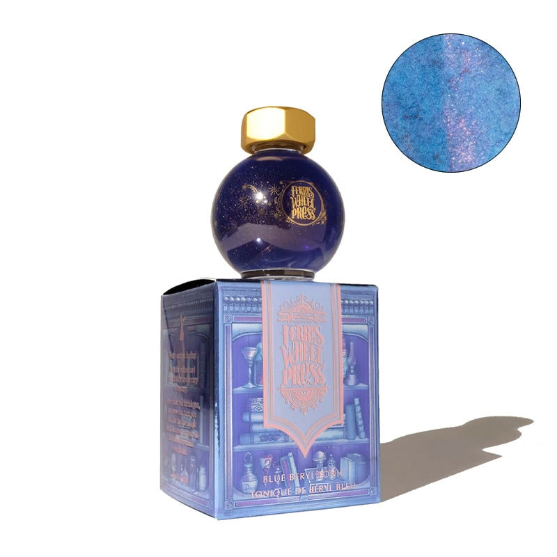 Ferris Wheel Press Down the Rabbit Hole - Blue Beryl Tonic - 20ml Bottled Ink