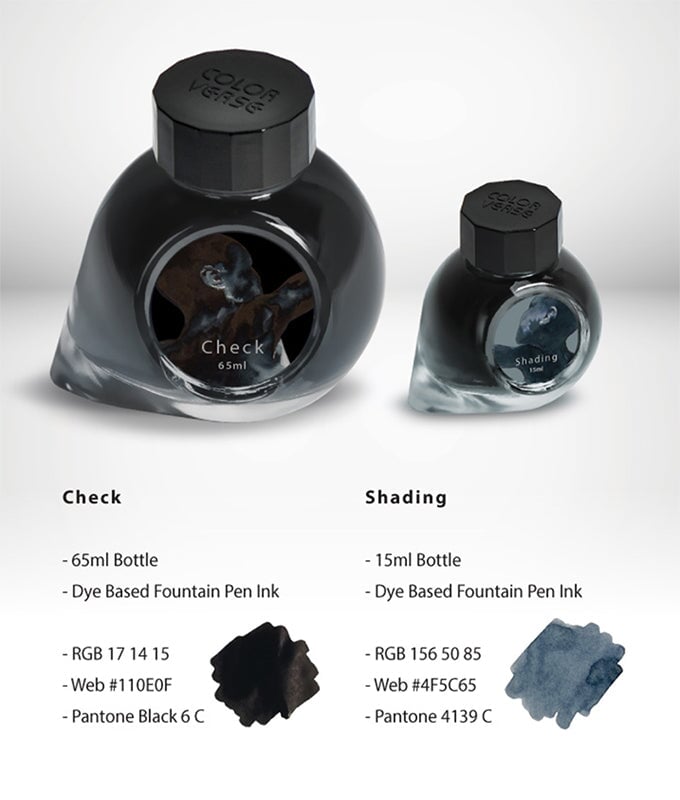 Colorverse Check & Shading (YWS Artist Edition) - 65ml + 15ml Set Bottled Ink
