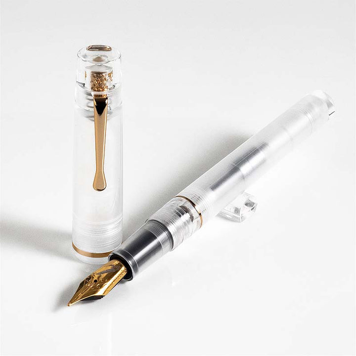 Fine Writing International Fenestro Demonstrator (Gold) - Broad Fountain Pen