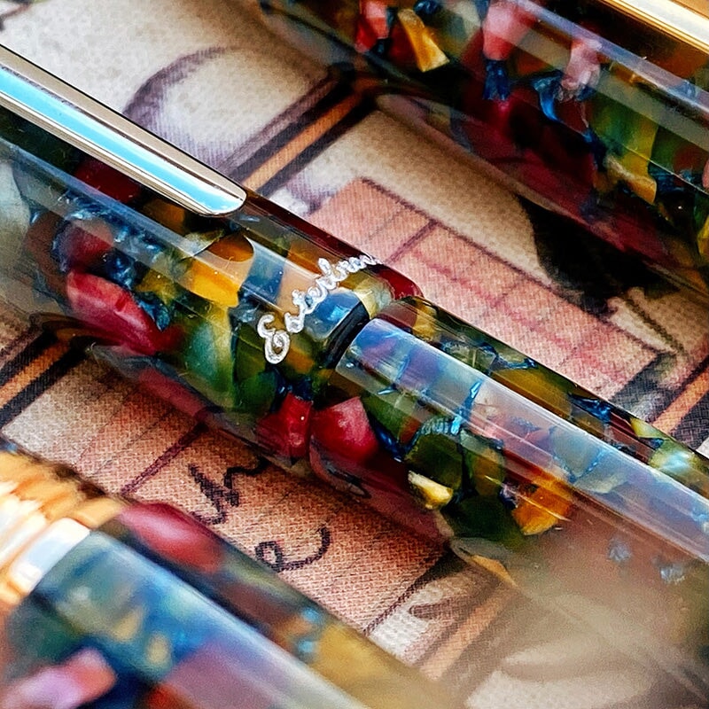 Esterbrook Estie - Botanical Garden / Palladium - Techo Custom Nib Fountain Pen