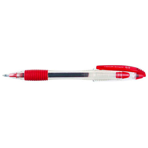 IC Liquid Ballpoint Pen - Red (0.5mm) - The Desk Bandit